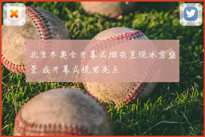 北京冬奥会开幕式烟花呈现冰雪盛景 成开幕式视觉亮点